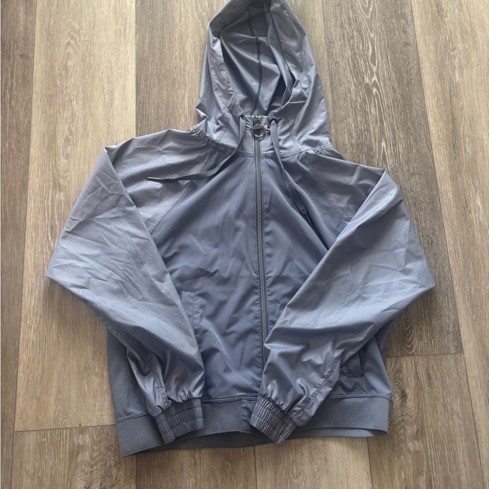 Calvin Klein Silver Gray Zip-Up Jacket